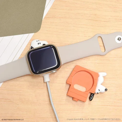 Miniatura 7 de Gourmandies SNG-787B Peanuts Snoopy Apple Watch Cable de carga original compatible con cubierta de silicona para perro