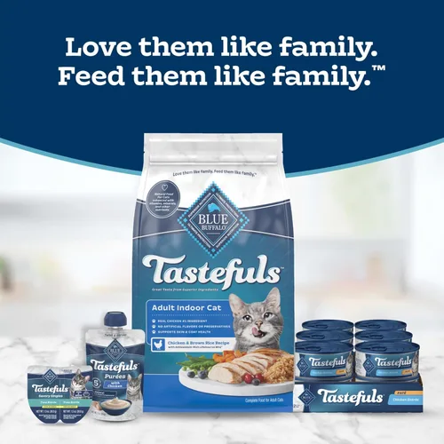 Miniatura 9 de Blue Buffalo Tastefuls - Paquete variado de comida húmeda natural para gatos, pollo, pavo y pollo, pescado y atún de océano, latas de 5.5 onzas
