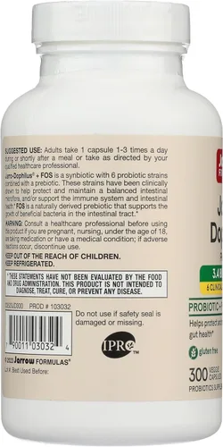 Miniatura 5 de Jarrow Formulas, Cápsulas FOS Dophilus Plus, 300