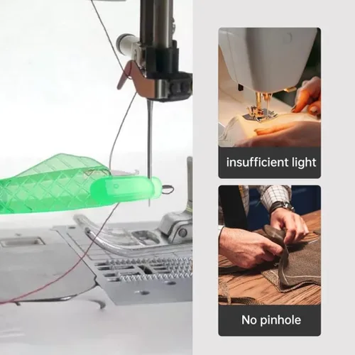 Miniatura 2 de Enhebrador de agujas para máquina de coser, tipo boca de pescado, aguja de máquina de coser, enhebrador de agujas de bricolaje, herramienta de Verde