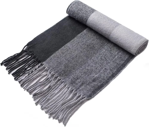 Miniatura 46 de Alpine Swiss Bufanda a cuadros para hombre, ultra suave, chal de invierno, cálido, ligero, para clima frío