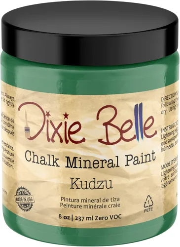 Miniatura 291 de Dixie Belle Paint Company - Pintura con acabado de tiza para muebles, color negro (Caviar), 1 galón, 128 fl oz, pintura mineral color rosa intenso