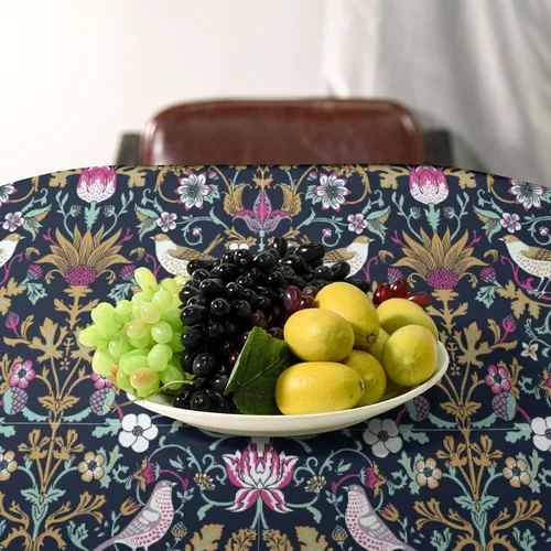 Miniatura 382 de Mantel Floral Retro de Pájaros, Diseño Original Bohemio William Morris Estampado Cubierta de Mesa para Hogar Picnic Fiesta Comedor Cocina William