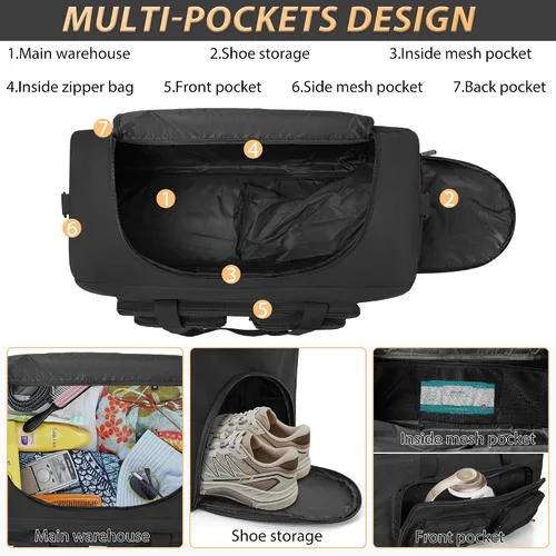 Miniatura 3 de OUUTMEE Bolsa de lona táctica militar para hombre, bolsa de gimnasio deportiva de viaje, bolsa de entrenamiento de fitness, bolsa de mano