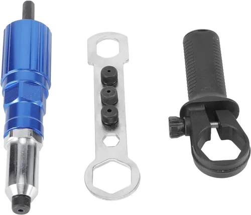 Pilipane Adaptador de pistola de remache para taladro eléctrico, kit de adaptador de remachador inalámbrico profesional, accesorio de herramienta de