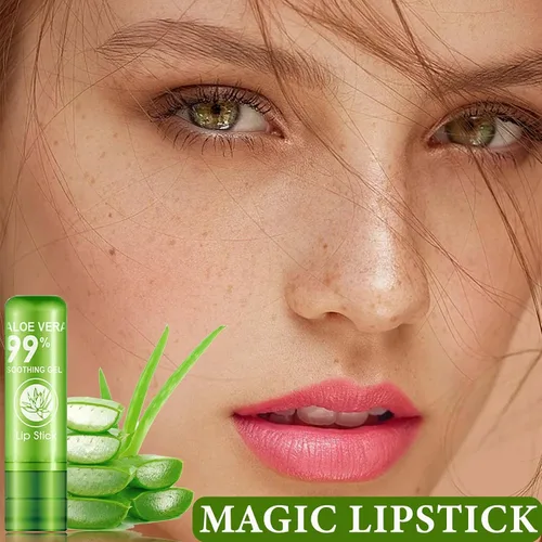 Miniatura 7 de 5 lápices labiales con aloe vera que cambia de color para mujeres, brillo labial hidratante de larga duración, bálsamo tintado, lápiz labial que