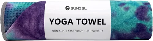 Miniatura 27 de Toalla de yoga Eunzel, toalla para esterilla de yoga caliente con puntos de agarre absorbentes de sudor, antideslizante para yoga caliente, pilates