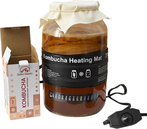 Alfombrilla térmica ajustable para kombucha, envoltura térmica Bucha Brewers Kombucha, calentador de kombucha, calentador de fermentador