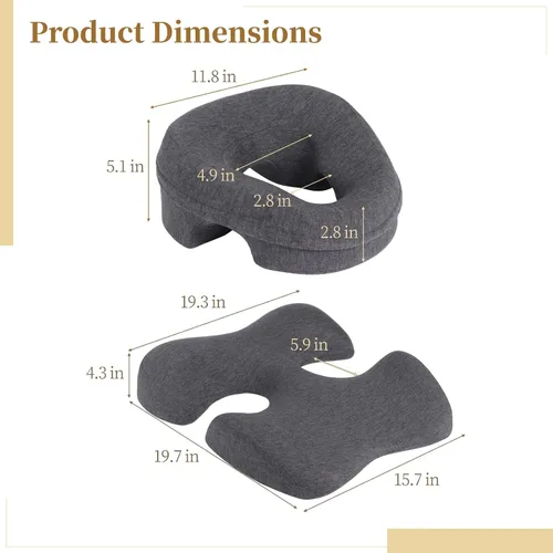Miniatura 5 de Almohada de masaje boca abajo, almohada boca abajo para dormir, cojín ergonómico para la cabeza y cojín de pecho, cojín de masaje para dormir