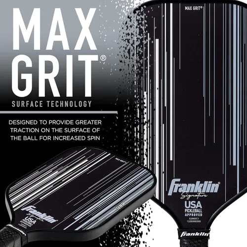 Miniatura 7 de Franklin Sports Paletas Profesionales de Pickleball - Serie Signature Paleta Profesional de Pickleball con Superficie MaxGrit - Paletas de Pro