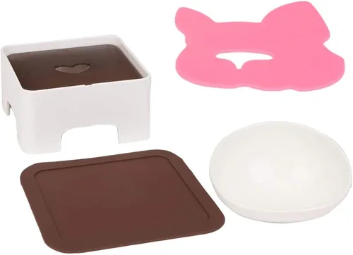 Miniatura 3 de Bulldog Bowl - Tazón de cerámica para perros – Plato para gatos, cuenco de boca ancha para perros, comedero inclinado estéril para mascotas
