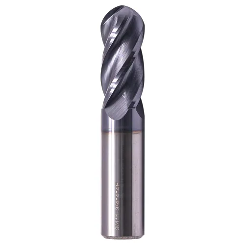 Miniatura 14 de BestParts 5 fresas de punta de bola de carburo sólido de alto rendimiento, revestimiento AlTiN, 4 flautas, hélice de 30 grados, diámetro de corte