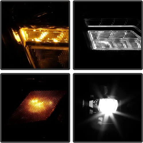 Miniatura 7 de ACANII - Para [tipo halógeno] 2019-2022 Ram 1500 Tubo LED Negro Señal secuencial LED Dual Proyector Faros Faros Faros