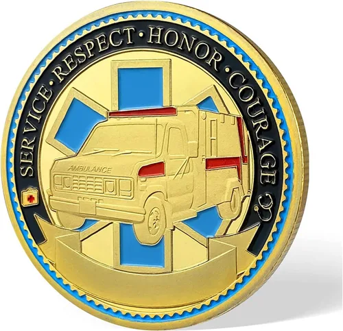 Miniatura 4 de Moneda de oración de los paramédicos EMT Challenge Coin