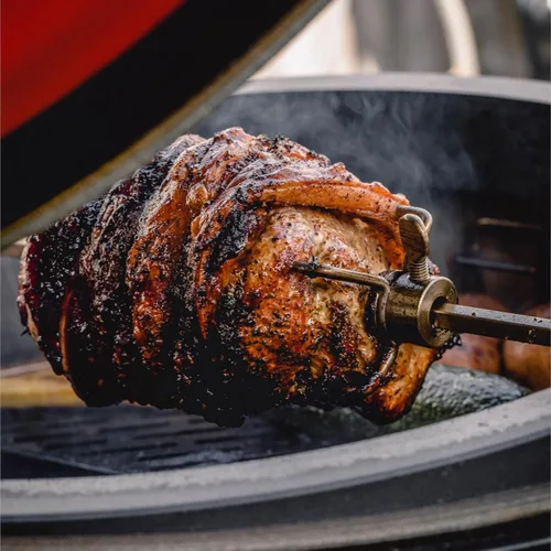 Miniatura 8 de Kamado Joe JoeTisserie Accesorio de rotisería para parrillas Joe Grills Classic de 18 pulgadas con varas de asado de acero inoxidable para hasta 50