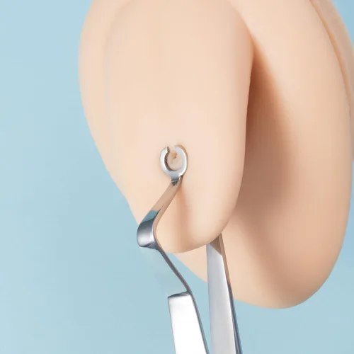 Miniatura 4 de DJCIW Kit de perforación para oreja, nariz y tabique, kit de anillos en forma de herradura para todos los piercings, acero inoxidable 316L, agujas