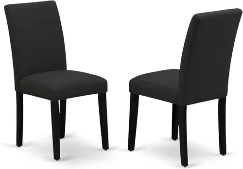 Miniatura 18 de East West Furniture ABP4T55 Abbott Parson - Juego de 2 sillas de comedor acolchadas de piel sintética azul oasis, color roble