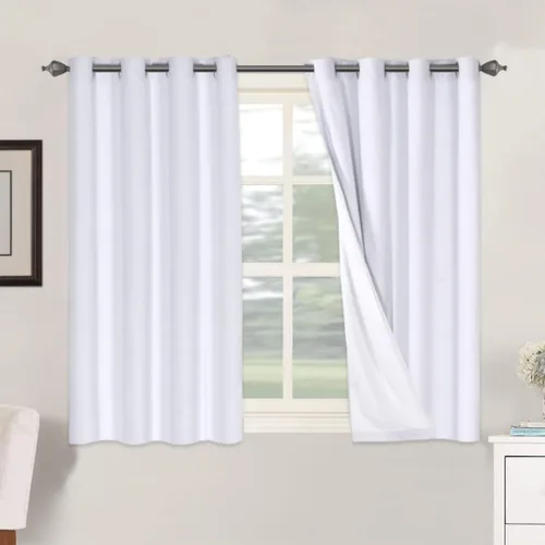 Miniatura 99 de H.VERSAILTEX Cortinas opacas de lino de 72 pulgadas de largo, 100% absolutamente opacas, con aislamiento térmico, con textura de lino, cortinas