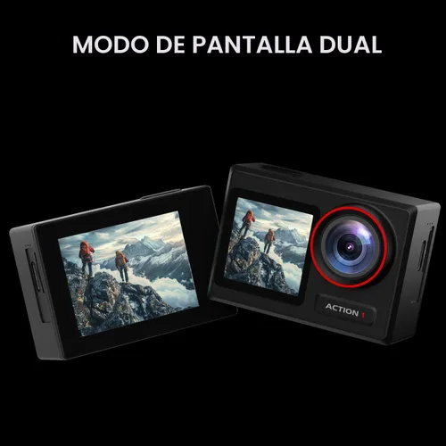 Miniatura 3 de ODDV Cámara de acción 4K60FPS de 30MP con LCD frontal y pantallas traseras táctiles, cámara subacuática con zoom 5X, cámara impermeable de 132 pies