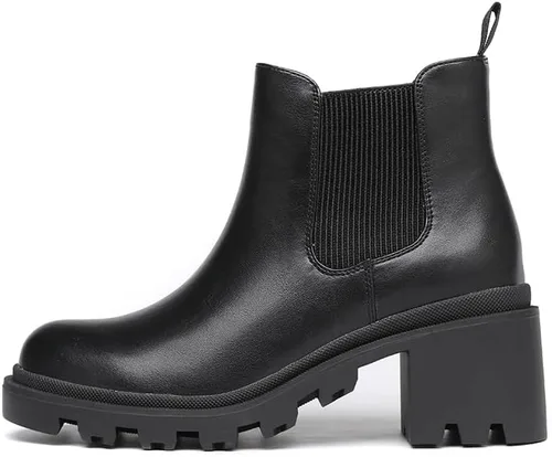 Miniatura 2 de DECARSDZ Women's Chunky Platform Boots Classic Ankle Booties Women Chelsea Boots