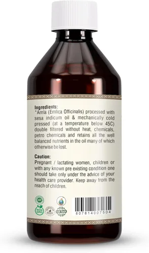 Miniatura 2 de Herbsforever Aceite Amla – Mima y nutre tu cabello – Goodness of Amla – Aceite premium prensado en frío – Sin OMG, orgánico, vegano – 7.1 fl oz
