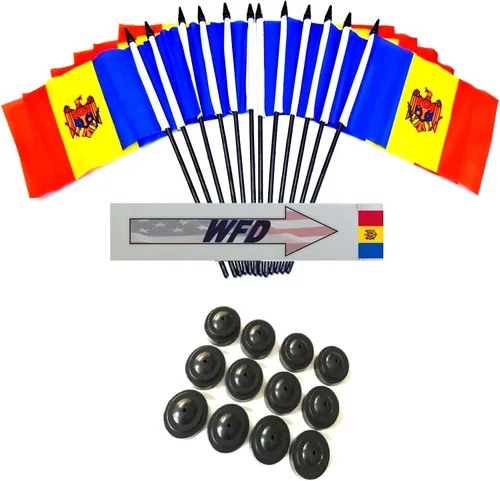 Miniatura 61 de Paquete de 12 banderas de escritorio de oficina en miniatura de poliéster Afganistán de 4 x 6 pulgadas y pequeñas banderas de mesa, 1 docena de mini