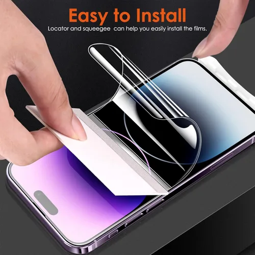 Miniatura 5 de Protector de pantalla [3 unidades de película de hidrogel suave para iPhone 15 Pro/15, TPU flexible irrompible mejorado]