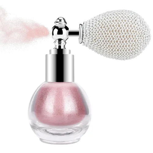 Miniatura 9 de KYDA Spray en polvo iluminador, spray de purpurina de alto brillo, maquillaje en polvo brillante, para cosméticos con purpurina facial y corporal