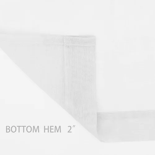 Miniatura 6 de UPOPO Cortinas traslúcidas blancas de 80 pulgadas de largo para sala de estar, cocina, comedor, sótano, 2 paneles de gasa transparente