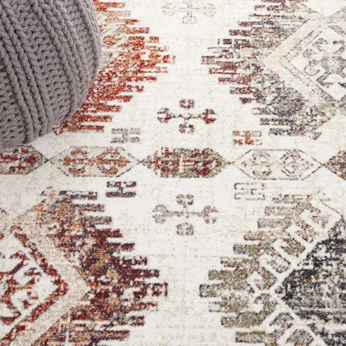 Miniatura 7 de SAFAVIEH Persian Collection - Alfombra de área de 5.3 x 7.7 pies, color crema y gris, diseño bohemio rústico envejecido, no desprende pelusa