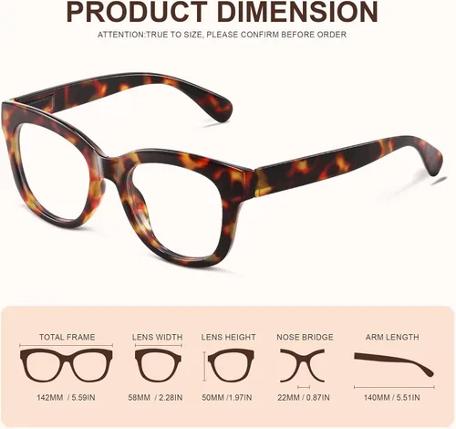 Miniatura 4 de Gafas de Lectura para Mujeres - Gafas de Lectura Oprah de Luz Azul con Bisagra de Resorte, Antirreflejos/Antifatiga para Computadora