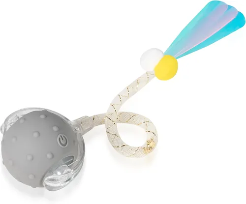 Miniatura 9 de Pelota interactiva de juguetes para gatos de interior, juguete de bola móvil automática de nueva generación 2025 con cola de malla elástica