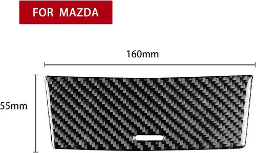 Miniatura 5 de Accesorios de fibra de carbono suave real para interior de coche, panel de cambio de marchas, cubierta de cenicero, calcomanía negra compatible