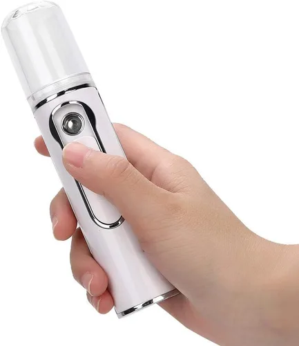 Miniatura 9 de Vapor, vaporizador iónico, vaporizador facial de niebla cálida, aerógrafo hidratante portátil para la piel, maquillaje hidratante de poros