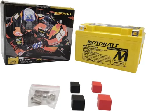 Miniatura 5 de Motobatt Batería MBTZ10S compatible con motocicleta YTX7ABS, YTZ10S 12V 8.6Ah 140CCA