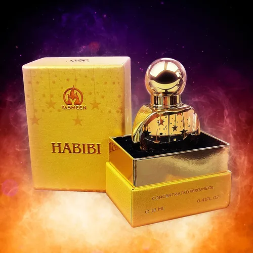Miniatura 3 de Habibi Perfume de aceite concentrado 0.4 fl oz (0.37 onzas) Unisex para hombres y mujeres Vainilla, en polvo, floral, dulce y almizclado