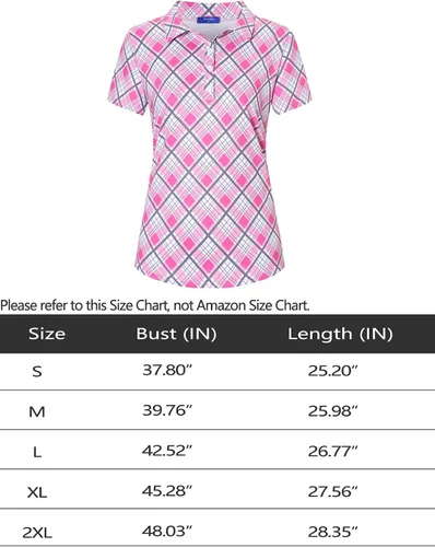 Miniatura 6 de Moydan Camisetas polo de golf para mujer, ligeras, manga corta, 4 botones