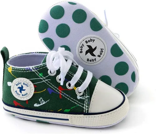 Miniatura 167 de Zapatos deportivos de lona de lona para bebés y niñas, suela antideslizante suave, suela antideslizante