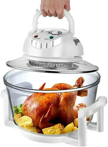 Miniatura 3 de Horno freidora de aire de asador de convección de 12L Receta de cocina eléctrica Turbo Calefacción de 360°, convección infrarroja, encimera de horno