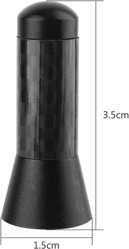 Miniatura 6 de Antena de radio para automóvil, 1.38 pulgadas, tornillo de fibra de carbono, antena corta para vehículo, camión, radio de aluminio, para decoración