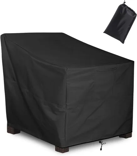 Miniatura 10 de ALSTER Fundas para Sillas de Patio Impermeables, Fundas para Sillas de Exterior (32" L x 37" A x 36" Al), Fundas de Muebles Negras Duraderas e
