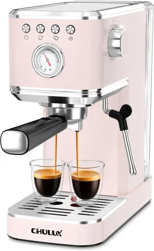 Miniatura 15 de CHULUX Máquina de Espresso Delgada con Espumador de Leche, Bomba Italiana Profesional de 20 Bares, Máquina de Café Espresso para el Hogar