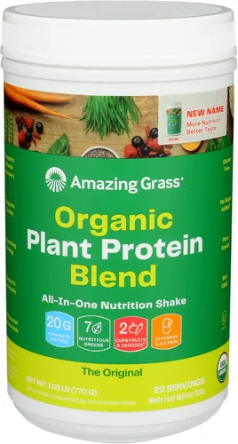 Miniatura 12 de Amazing Grass Mezcla de proteínas vegetales orgánicas: proteína en polvo vegana, nueva fórmula de superalimentos de proteína, batido nutricional