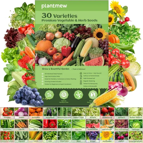 【Bóveda de semillas】 Kit de siembra de semillas de verduras reliquia - Más de 15,000 semillas sin OMG para hidropónico, jardinería interior y