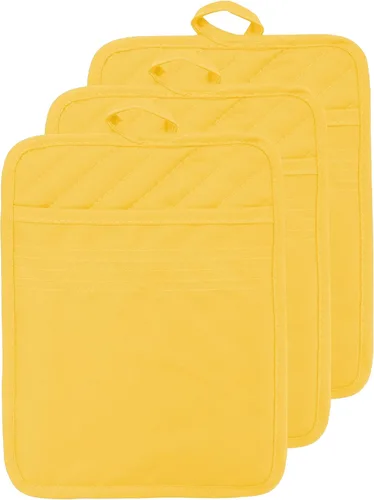 Miniatura 8 de Soporte para olla de horno con bolsillo, de algodón, resistente al calor, para cocina, almohadilla caliente, guantes de horno para cocinar y Gris