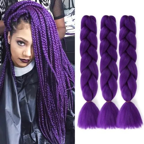 Miniatura 17 de Extensiones de cabello trenzado rubio (613#) trenzado sintético para ganchillo Box Twist para mujeres, 24 pulgadas, 3.53 oz/paquete