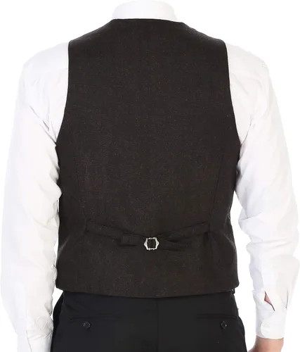 Miniatura 119 de Gioberti Chaleco de tweed formal de 6 botones para hombres