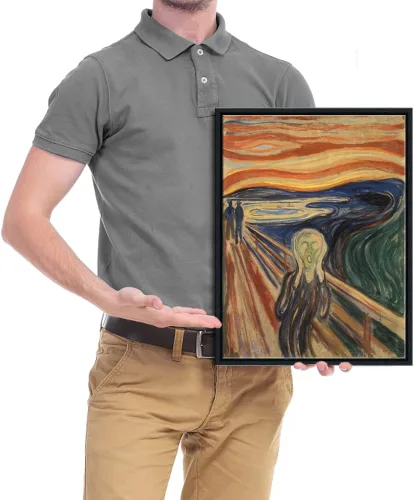 Miniatura 7 de Wieco Art Arte enmarcado El grito de Edward Munch pinturas famosas reproducción abstracta lienzo impresiones obras de arte para decoración de pared