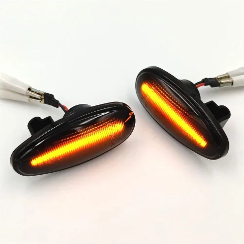 Miniatura 6 de Lámparas de marcador de repetidor lateral para guardabarros delanteros, ajuste OEM, luces LED ámbar de marcador lateral, compatible con modelos