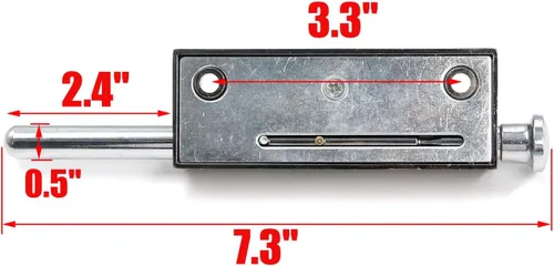 Miniatura 3 de MY MIRONEY Cerradura de puerta corredera negra para puertas de patio de vidrio de ventana Cerradura de seguridad auxiliar